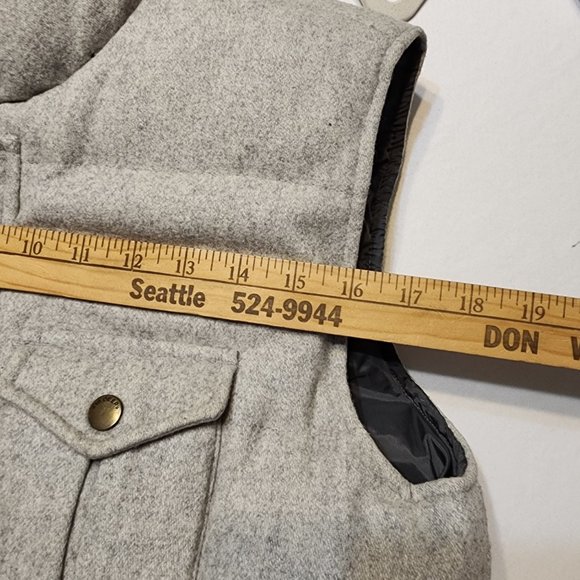 10 Deep Men's Puffer Vest Jacket, Grey, Size L,Wool Blend, Outdoor, Casual. - Picture 14 of 16